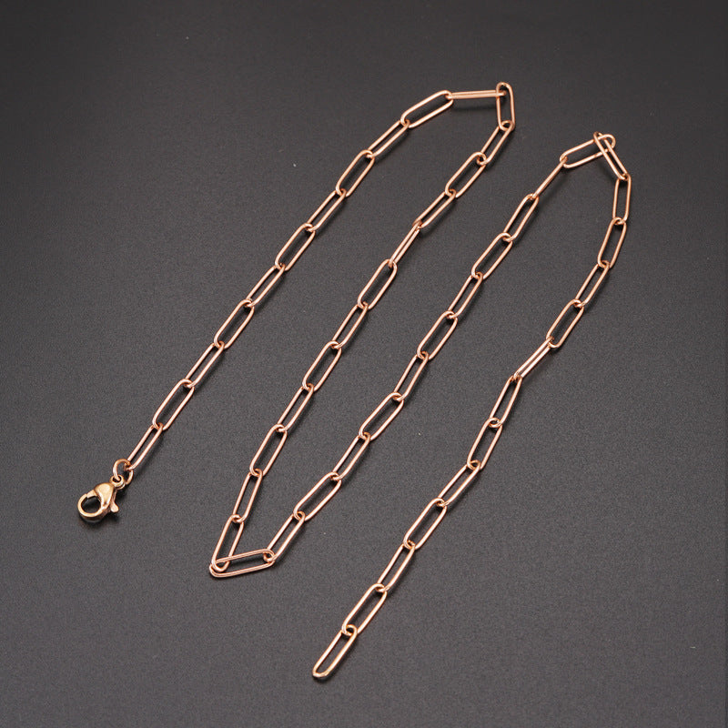 Long Buckle French Necklace