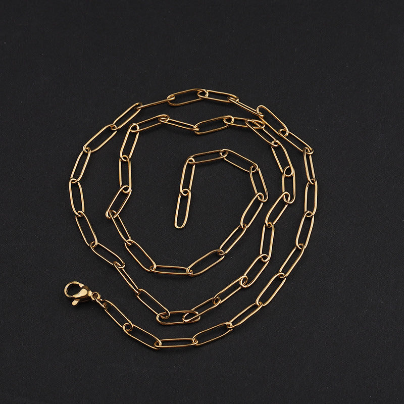 Long Buckle French Necklace