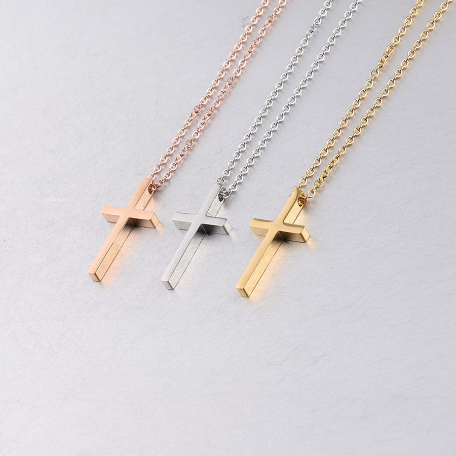 Cross French Necklace