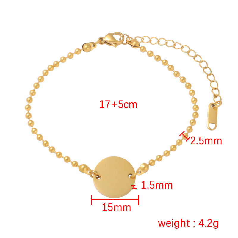Bead Chain French Bracelet